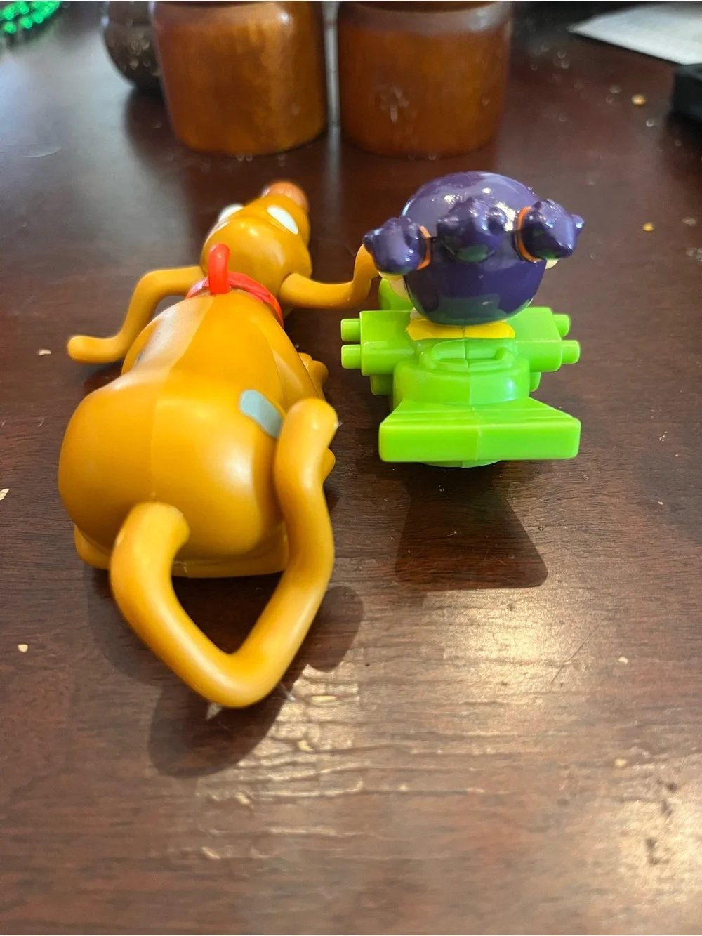 Orange Dog and Green Character Play Figures - Kids Action Toy Set